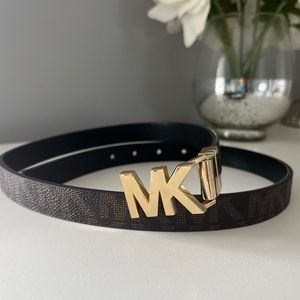 Michael Kors Brown Monogram Belt